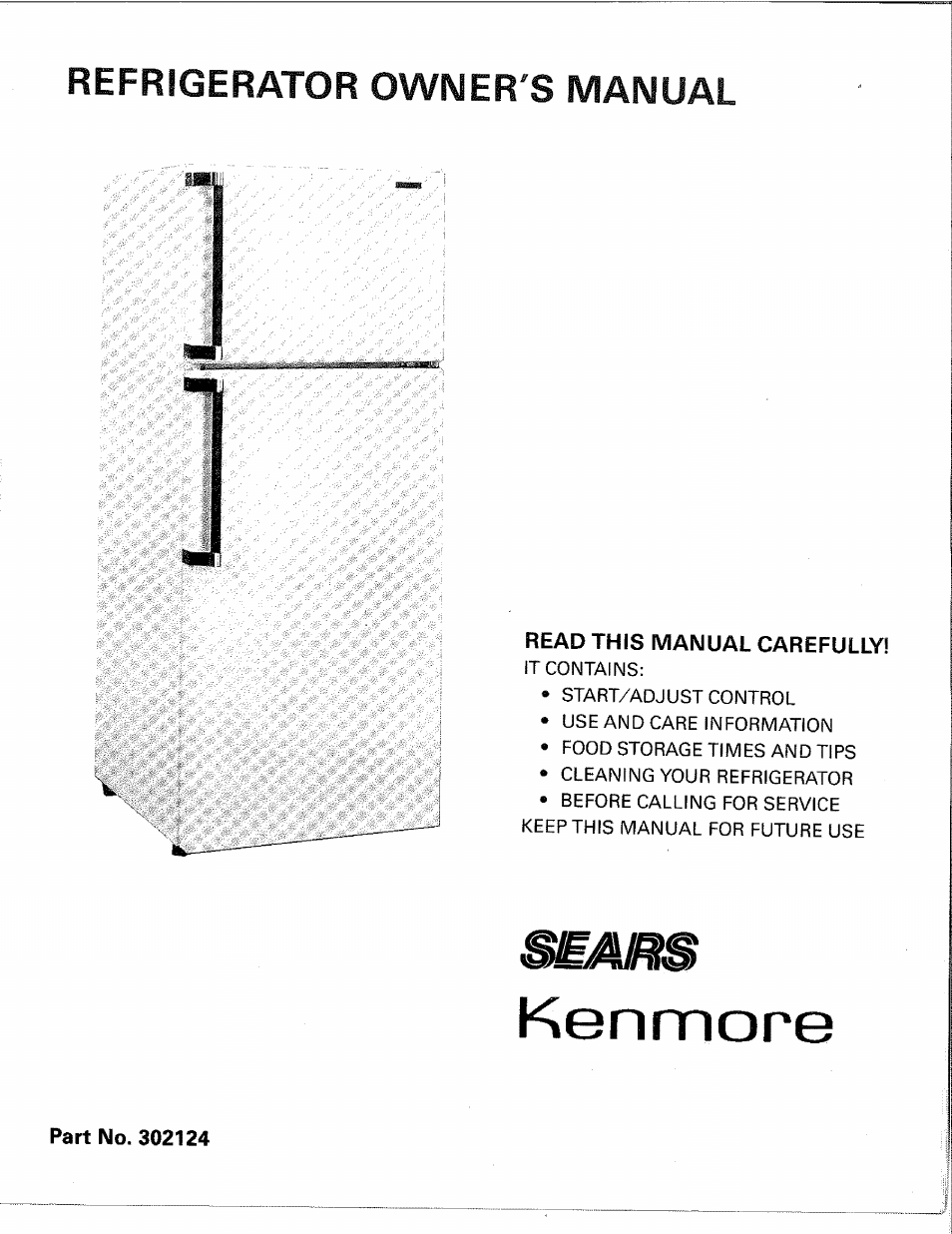 Sears 302124 User Manual | 5 pages