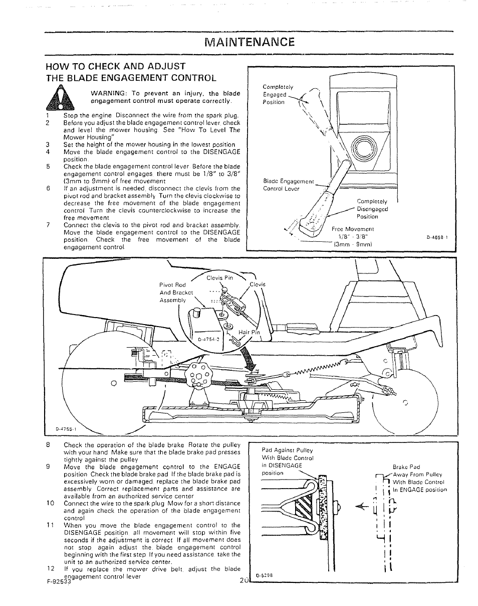 Maintenance | Sears 502.25502 User Manual | Page 20 / 32