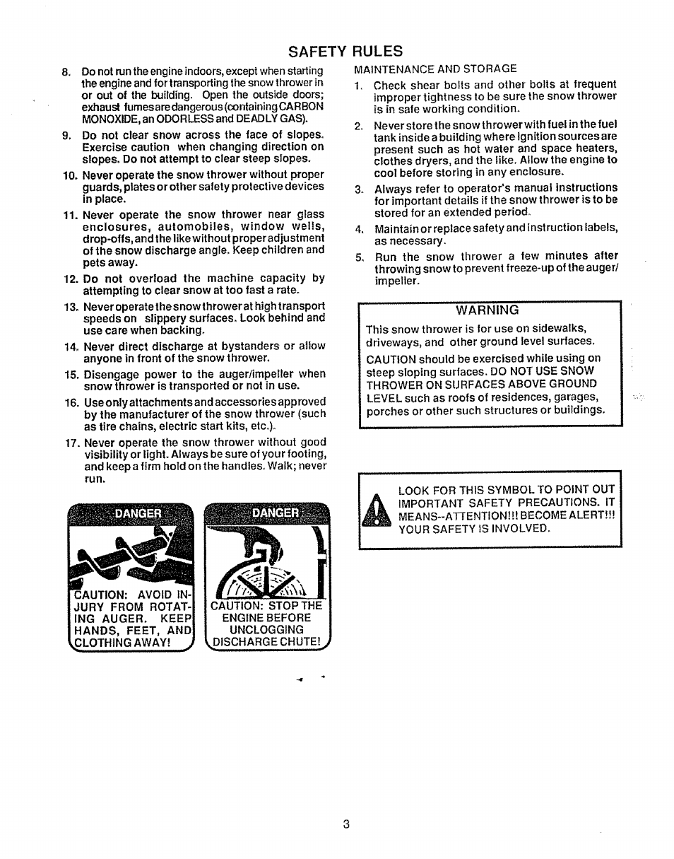 Safety rules | Sears Craftsman 536.886531 User Manual | Page 3 / 44