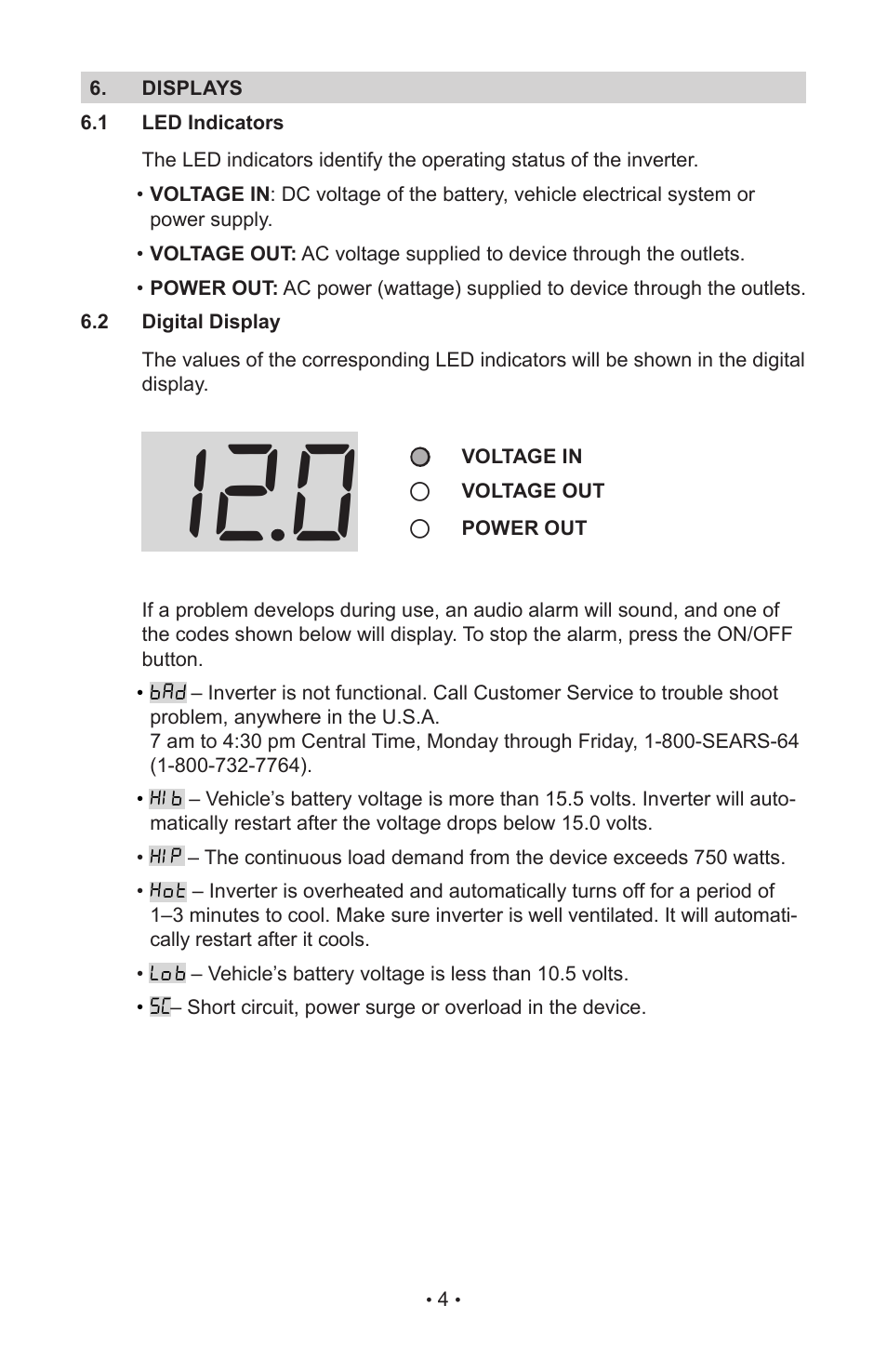 Sears 200.71495 User Manual | Page 6 / 10