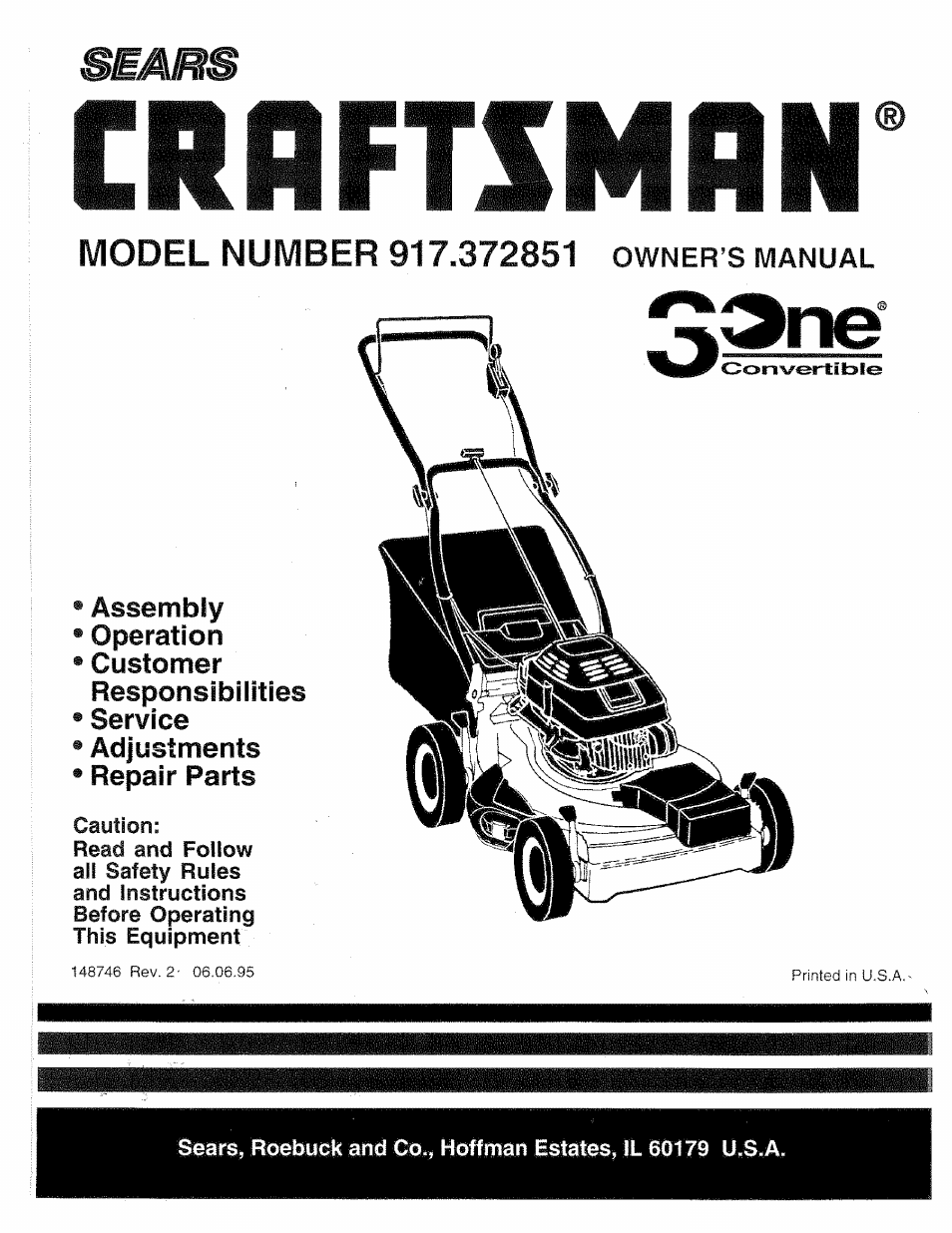 Sears 917.372851 User Manual | 28 pages