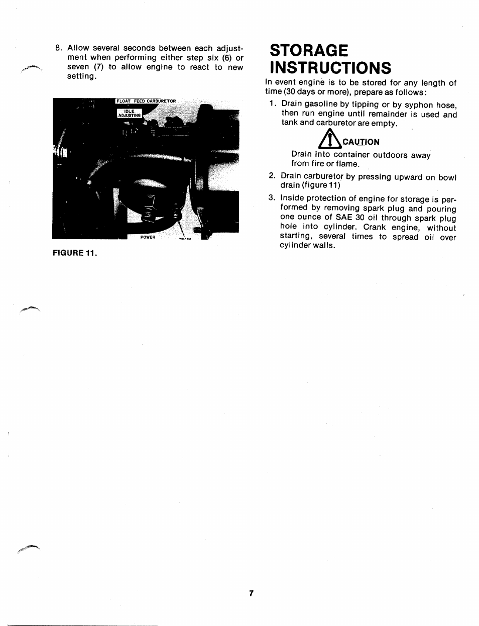 Storage, Instructions, Storage instructions | Sears 247-650A User Manual | Page 7 / 12