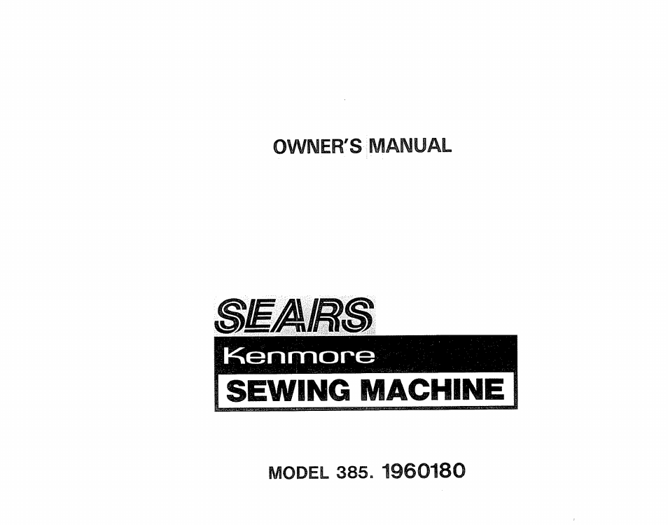 Sears 385. 19601 User Manual | 107 pages