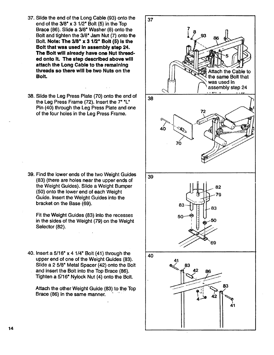 Sears LIFESTULER SYSTEM 40 831.15931 User Manual | Page 14 / 24