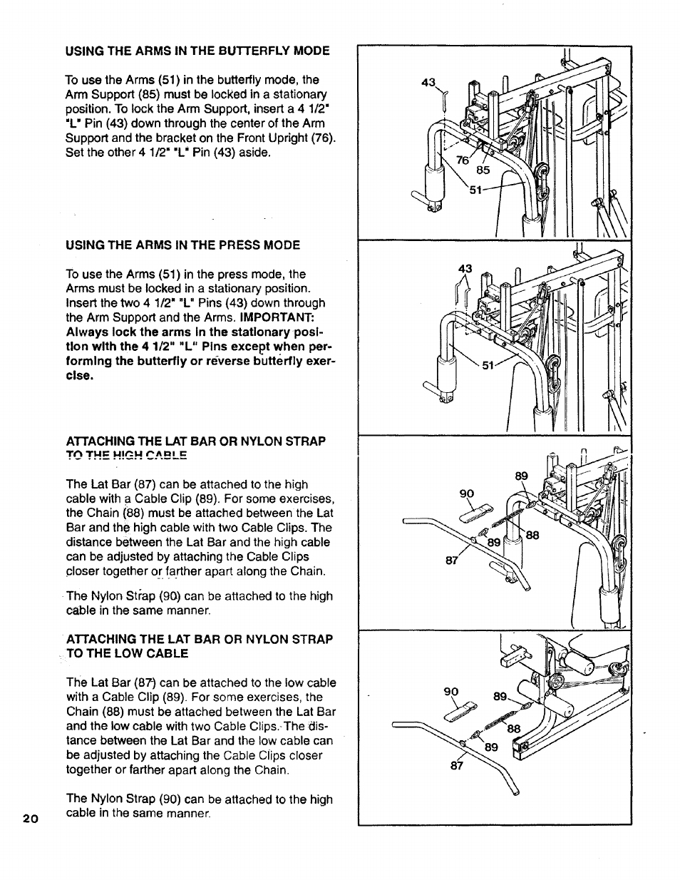 Sears LIFESTULER SYSTEM 40 831.15931 User Manual | Page 20 / 24