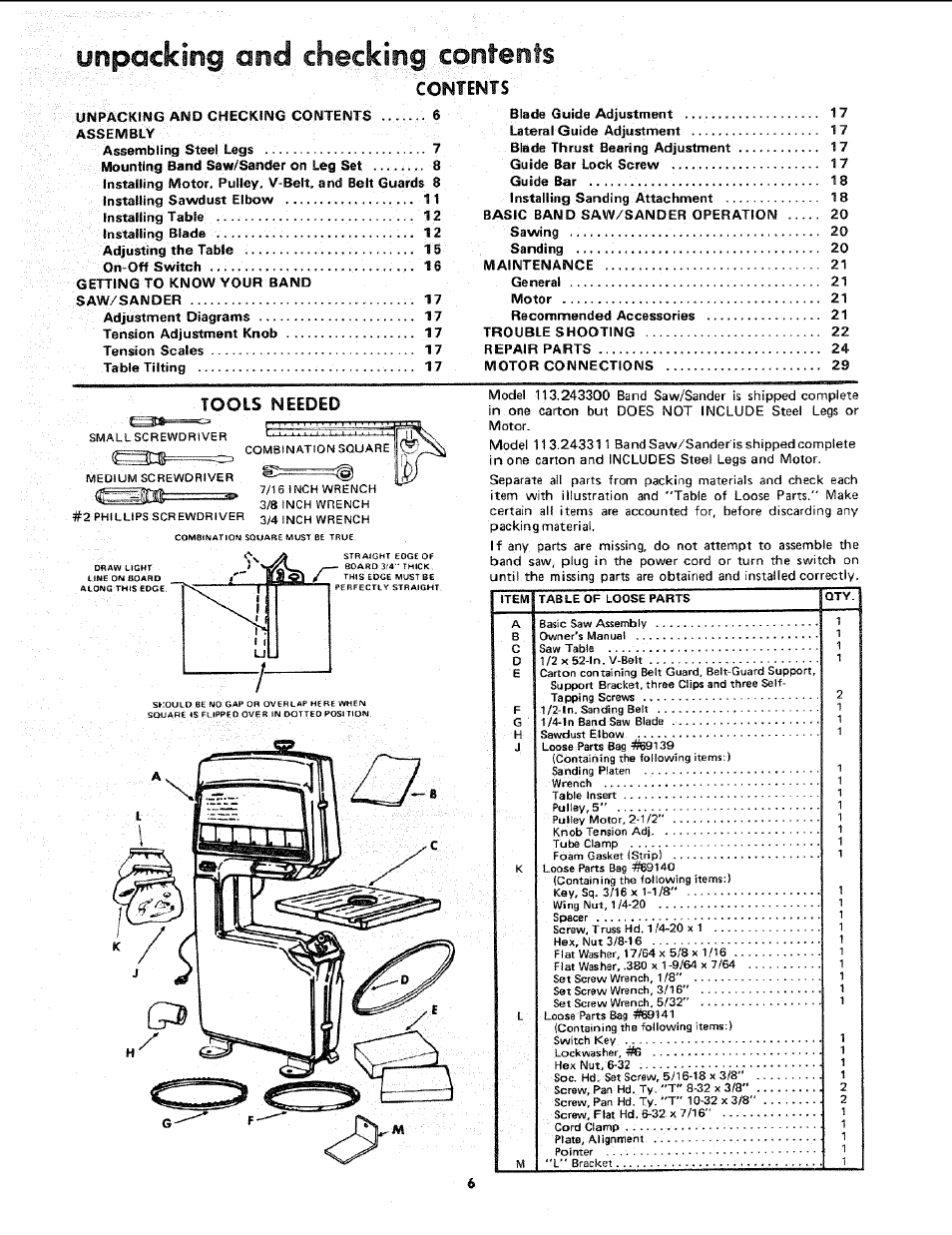 Sears 113.243311 User Manual | Page 6 / 32