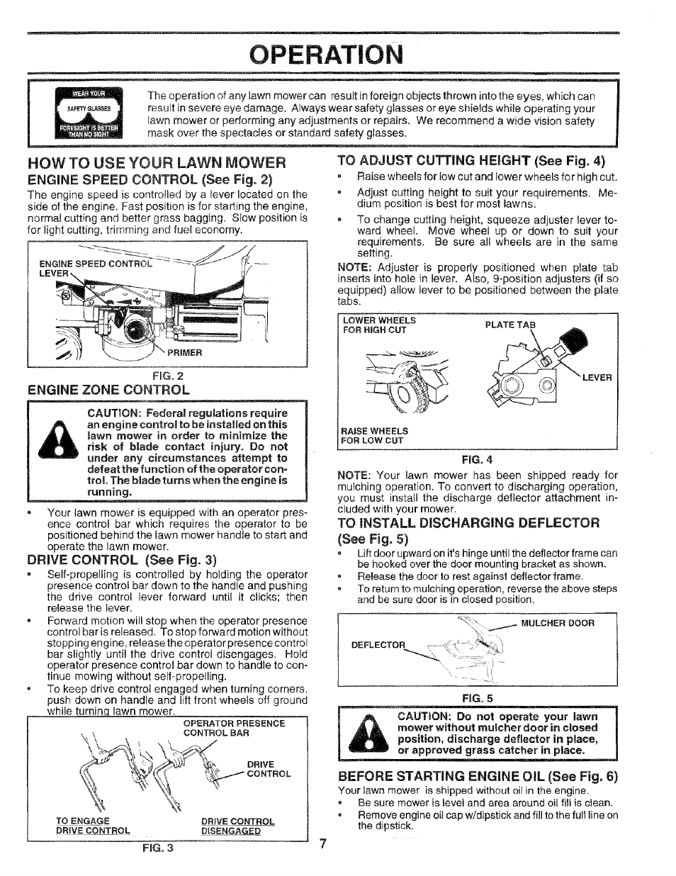 Operation, How to use your lawn mower | Sears 975502 User Manual | Page 7 / 24