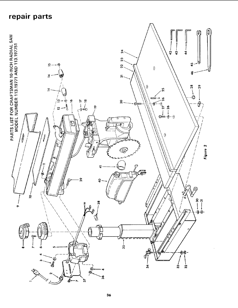 Sears 113.19771 User Manual | Page 36 / 44