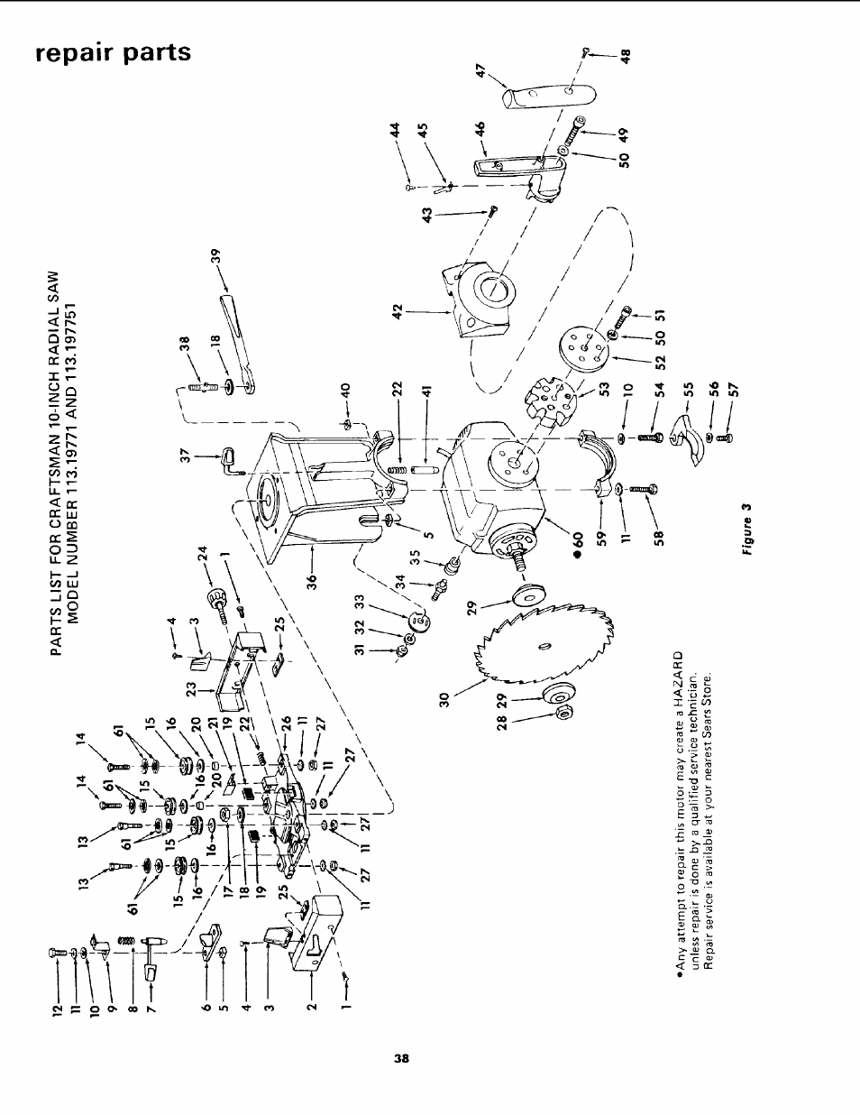Sears 113.19771 User Manual | Page 38 / 44