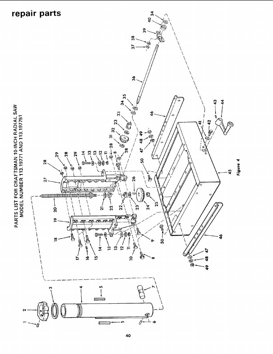 Sears 113.19771 User Manual | Page 40 / 44