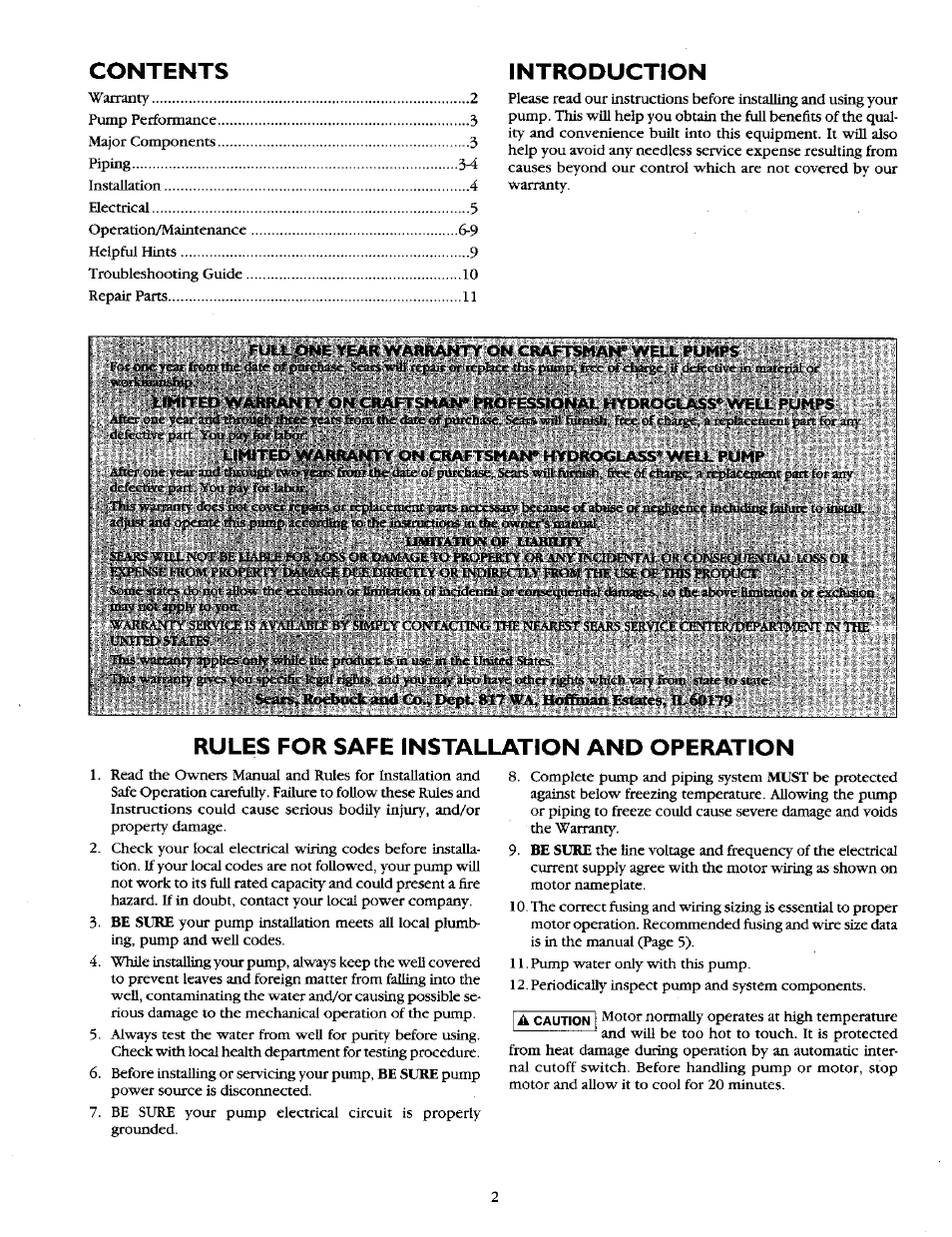 Sears 390.2508 User Manual | Page 2 / 16