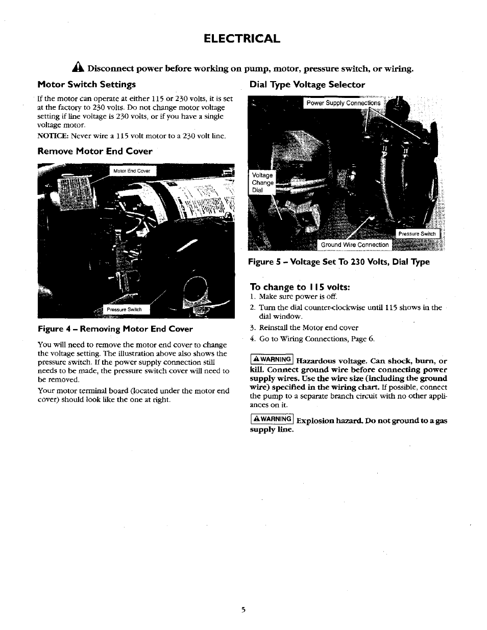 Electrical | Sears 390.2508 User Manual | Page 5 / 16