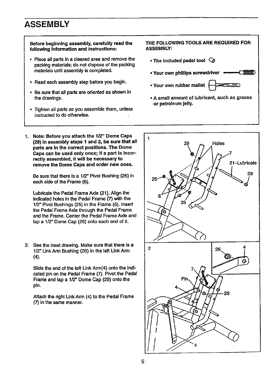 Assembly | Sears 831.28782 User Manual | Page 5 / 16