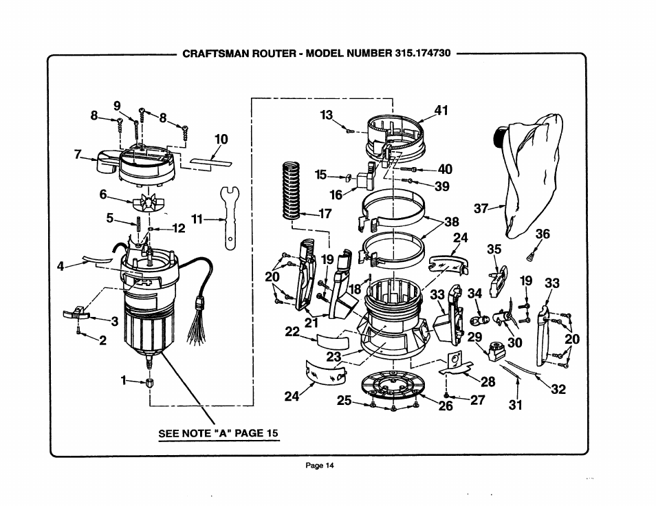 Sears 315.17473 User Manual | Page 14 / 16