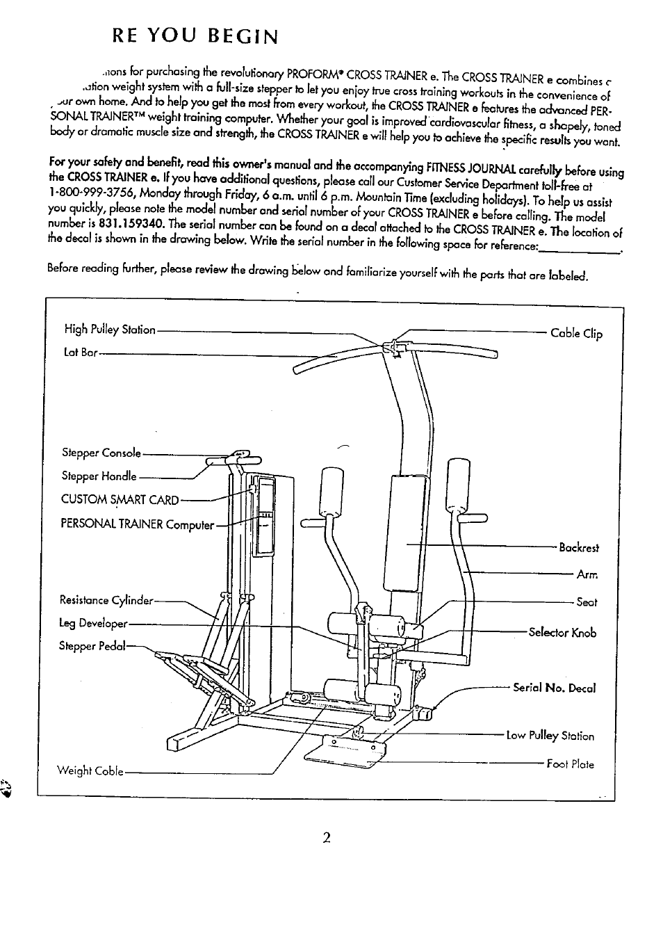 Re you begin | Sears 831.15934 User Manual | Page 3 / 26