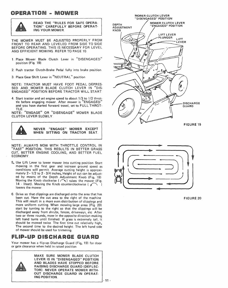 Flip-up discharge guard | Sears 917.255741 User Manual | Page 11 / 44