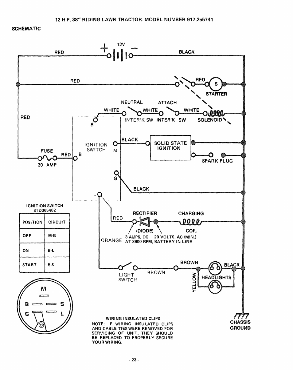Schematic | Sears 917.255741 User Manual | Page 23 / 44