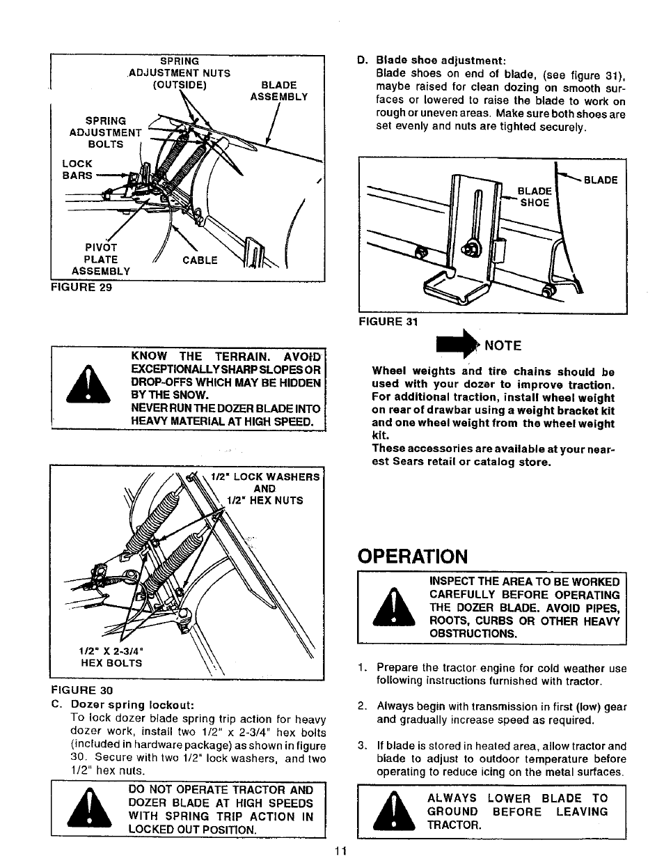 Note, Operation | Sears 486.24412 User Manual | Page 11 / 16