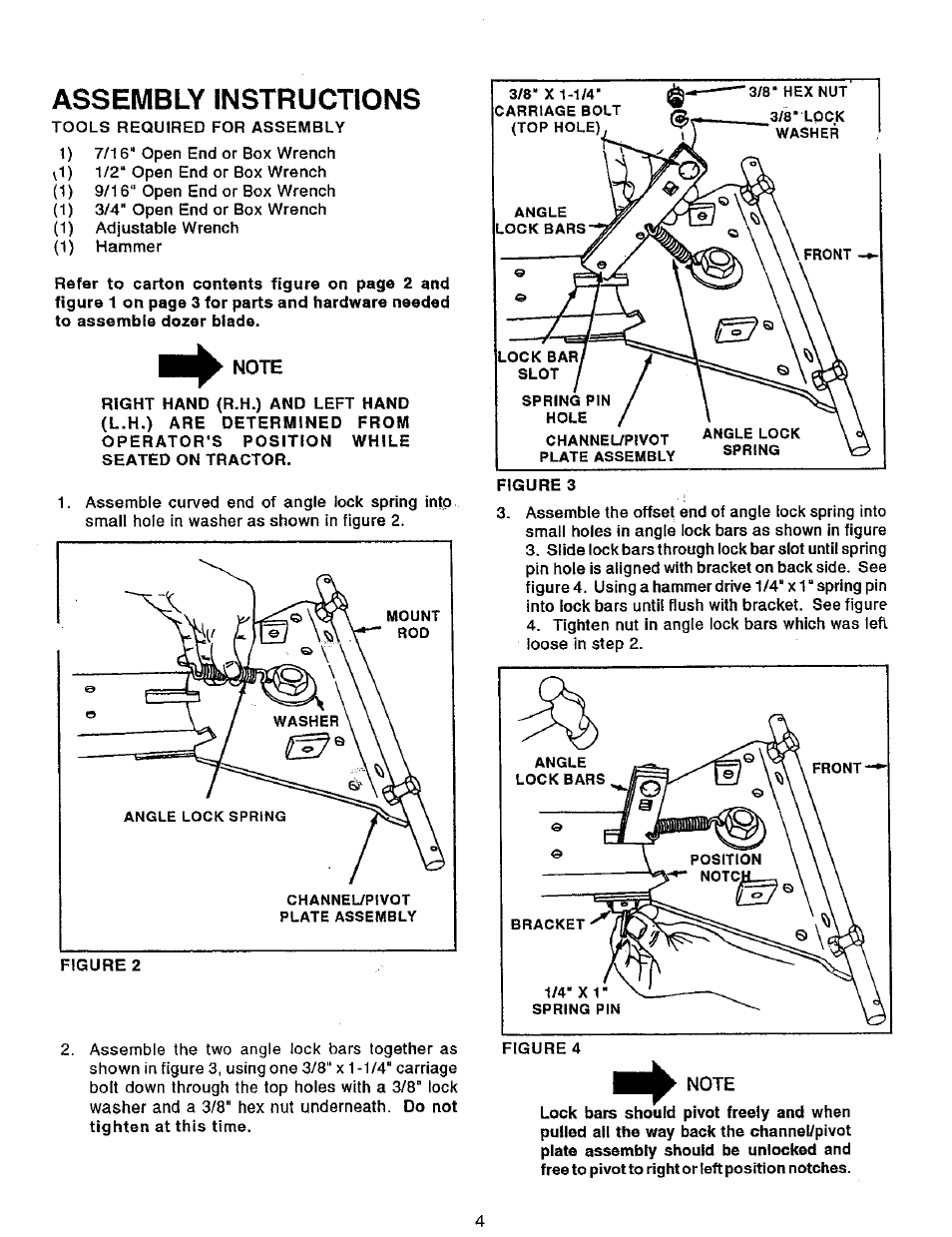Note, Assembly instructions | Sears 486.24412 User Manual | Page 4 / 16