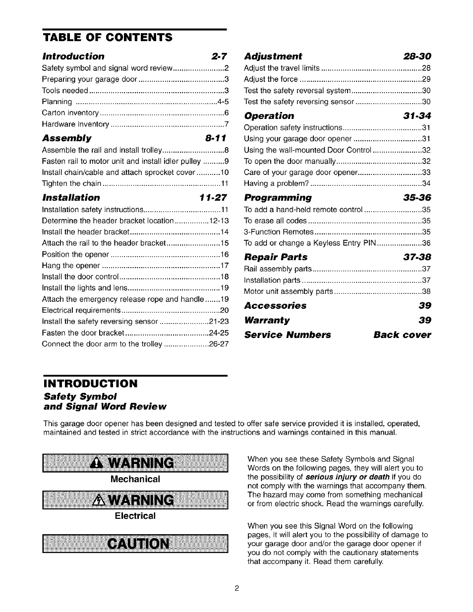 Sears 139.53975SRT1 User Manual | Page 2 / 76