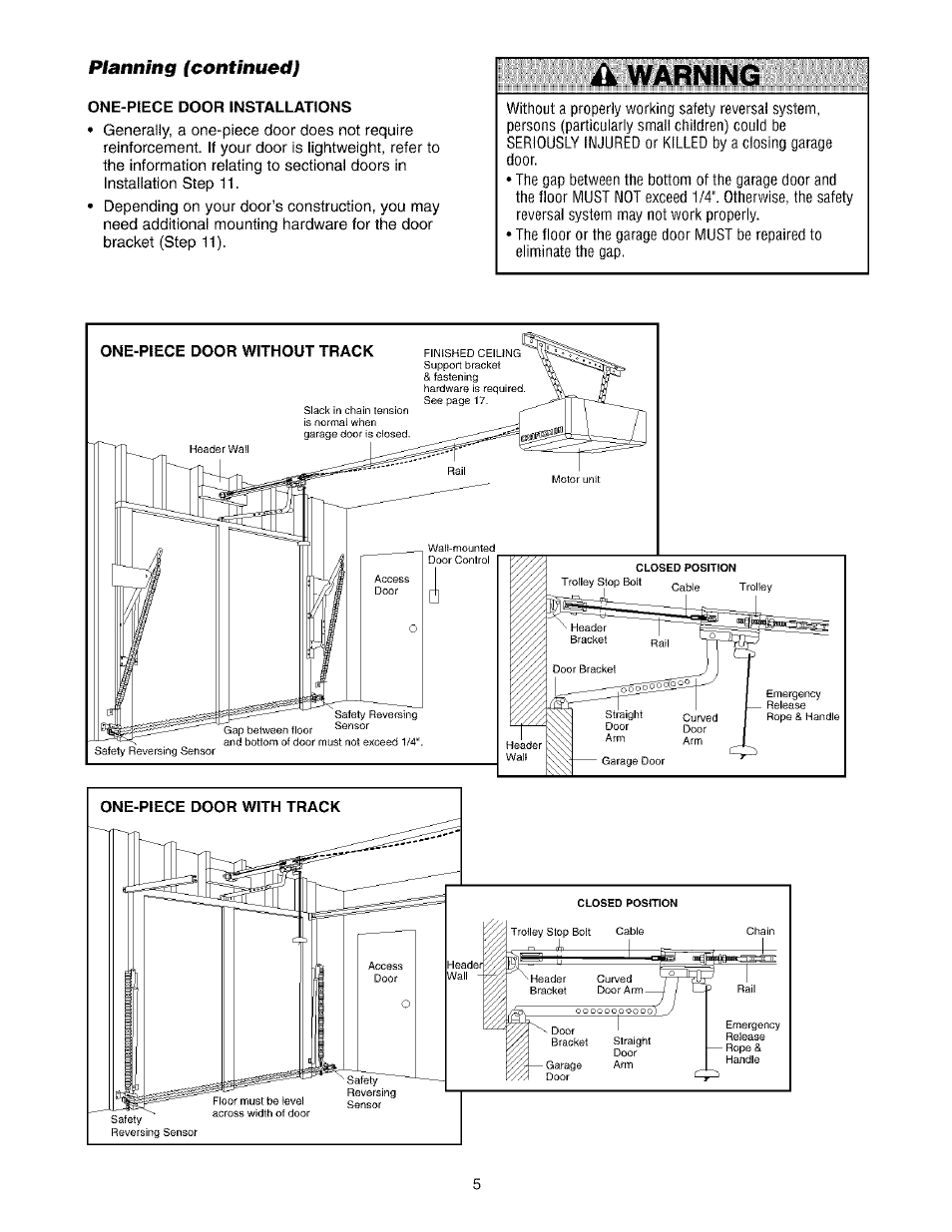 Planning (continued), Ik warning | Sears 139.53975SRT1 User Manual | Page 5 / 76