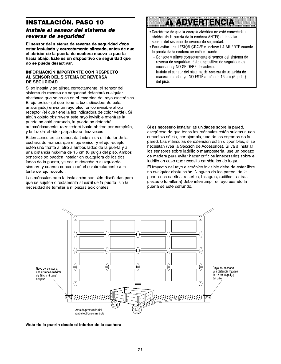 Â advertencia | Sears 139.53975SRT1 User Manual | Page 59 / 76