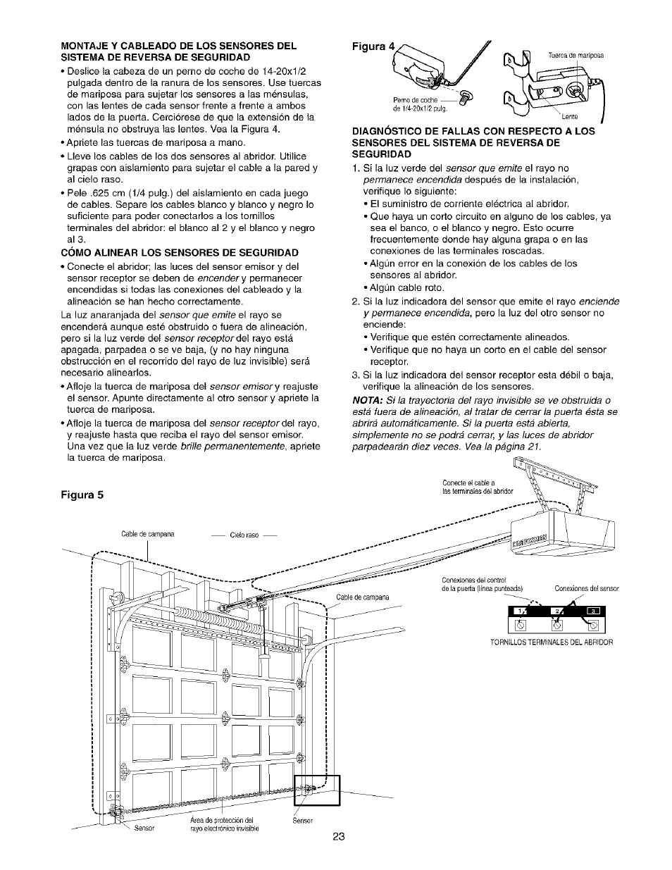 Cómo alinear los sensores de seguridad | Sears 139.53975SRT1 User Manual | Page 61 / 76