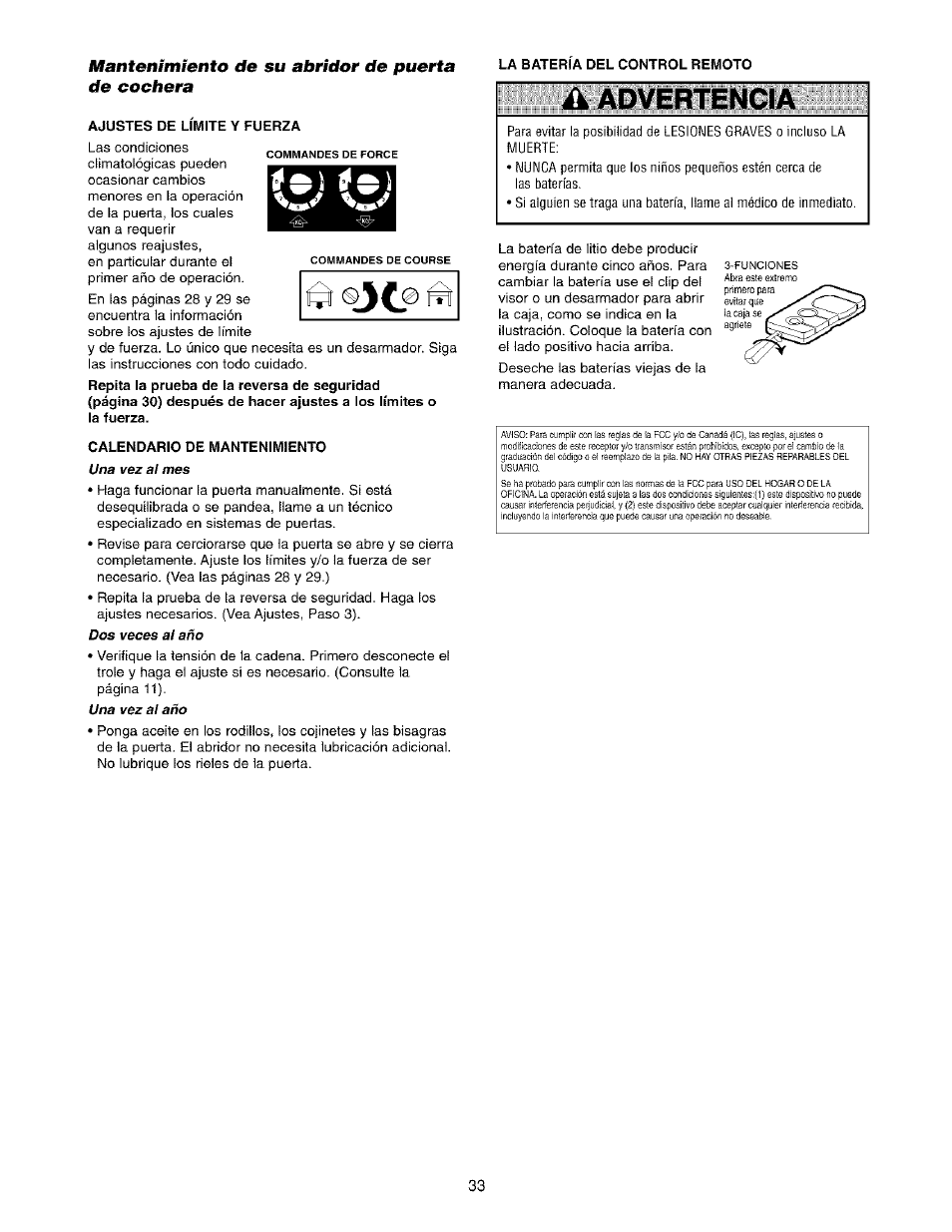 Mantenimiento de su abridor de puerta de cochera, Ák advertencia | Sears 139.53975SRT1 User Manual | Page 71 / 76