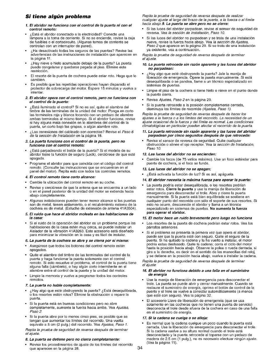 Si tiene algún problema | Sears 139.53975SRT1 User Manual | Page 72 / 76