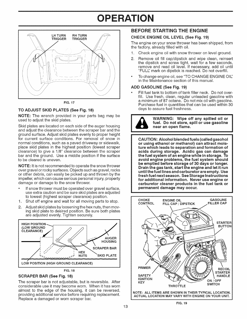 Operation | Sears 944.529571 User Manual | Page 13 / 48