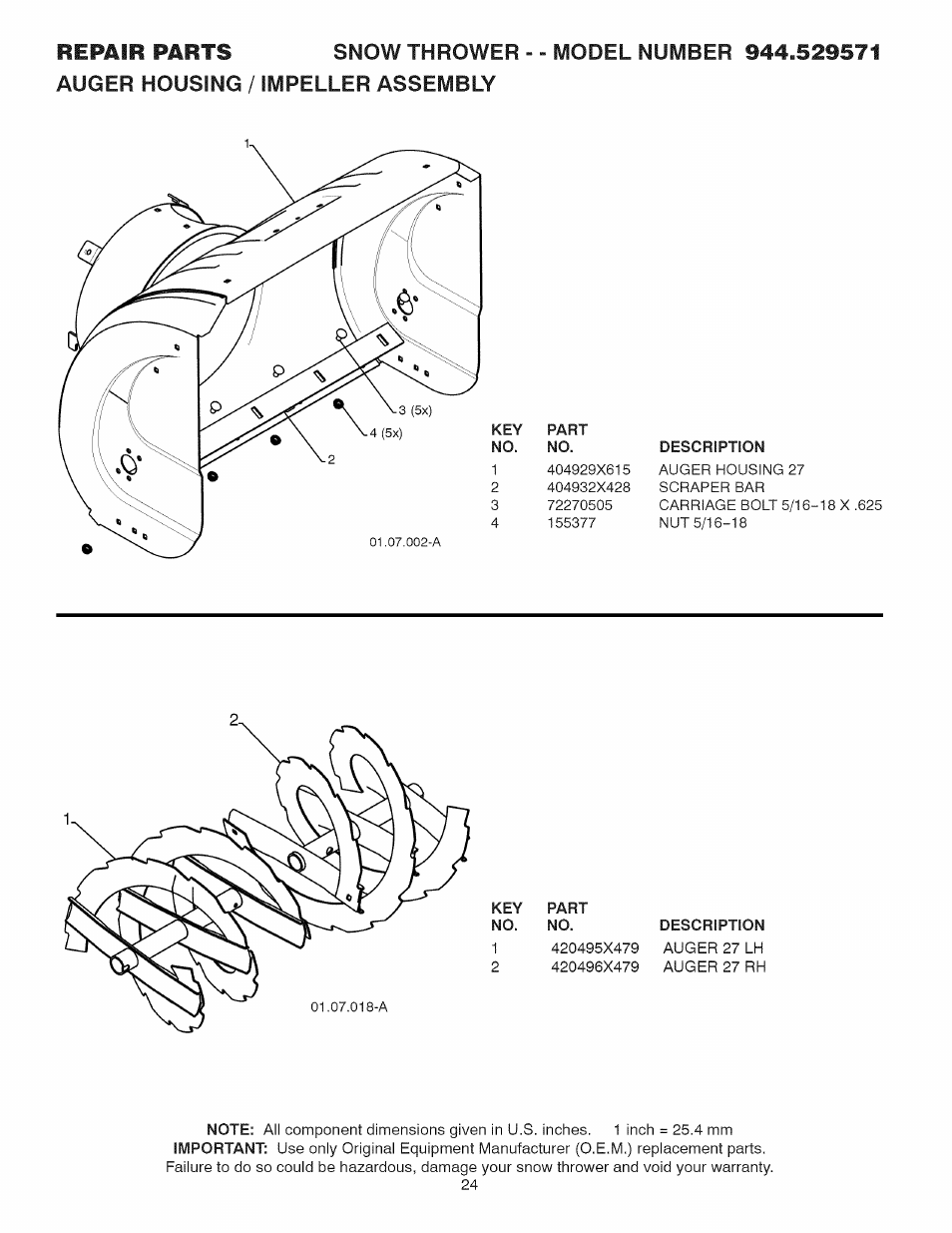 Sears 944.529571 User Manual | Page 24 / 48