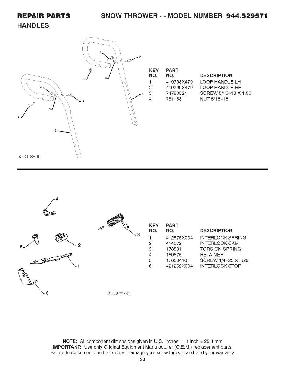 Description | Sears 944.529571 User Manual | Page 28 / 48