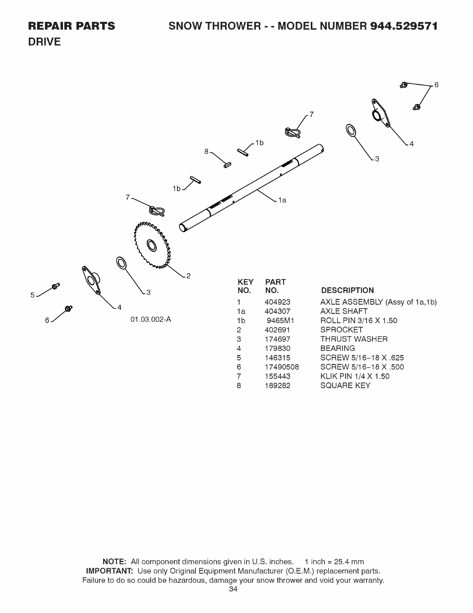 Sears 944.529571 User Manual | Page 34 / 48