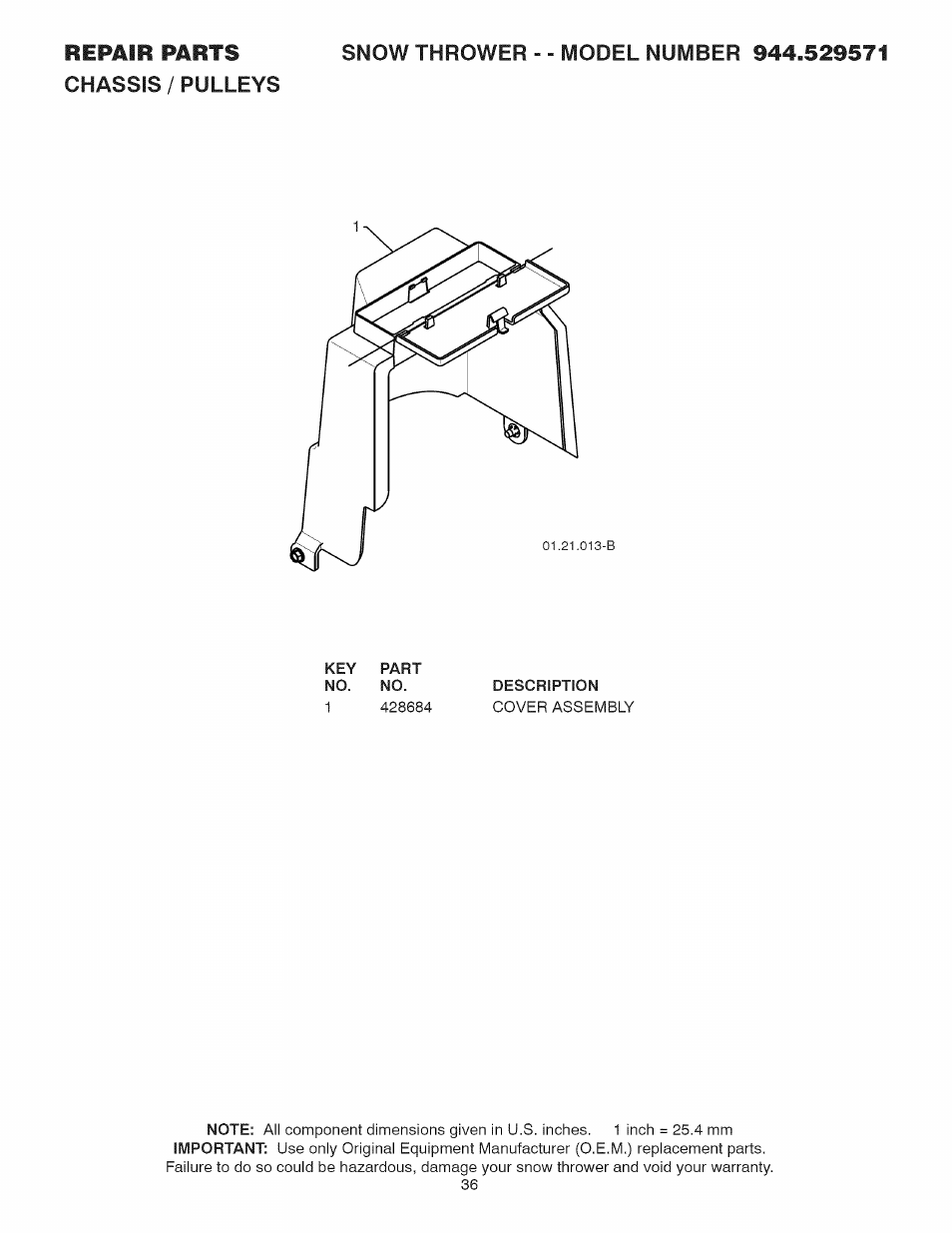 Sears 944.529571 User Manual | Page 36 / 48