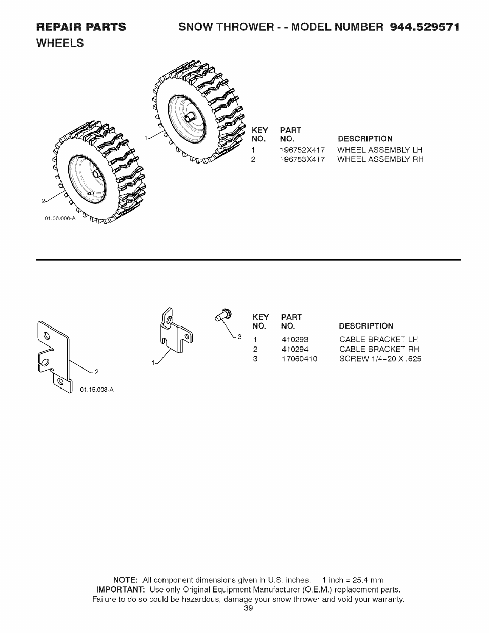 Sears 944.529571 User Manual | Page 39 / 48