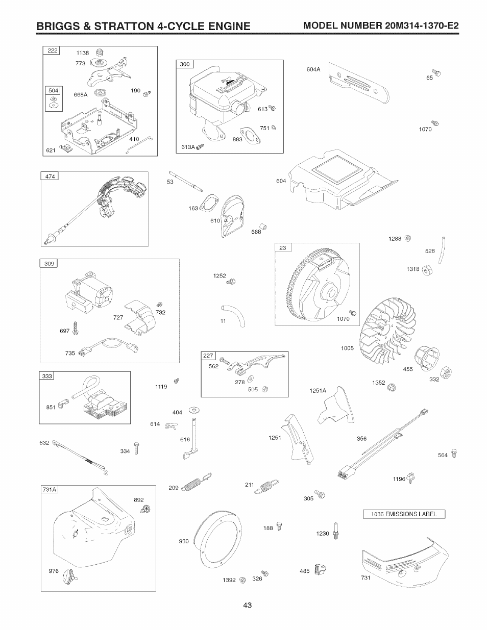 Briggs & stratton 4-cycle engine, 1 )' r, Cs|.) | Sears 944.529571 User Manual | Page 43 / 48