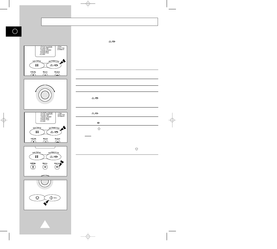 Using the auto reheat & cook feature | Samsung CE-115KSR User Manual | Page 14 / 37