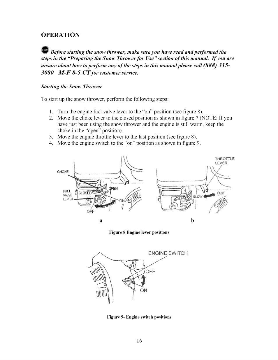 Operation | Sears 270-3250 User Manual | Page 16 / 34