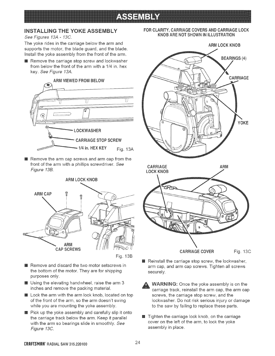 Sears 315.220100 User Manual | Page 24 / 86