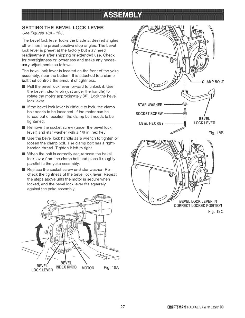 Ssembly | Sears 315.220100 User Manual | Page 27 / 86