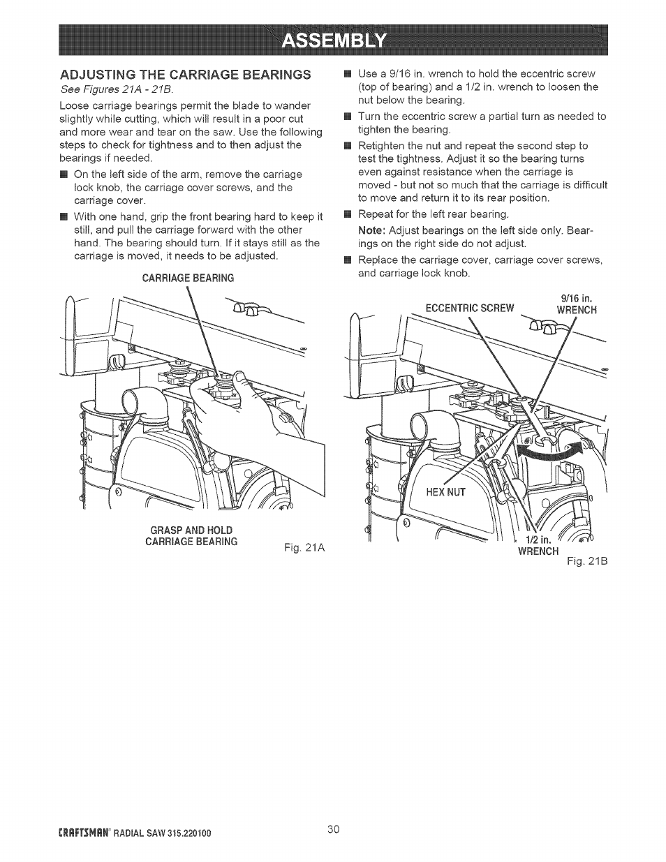 Sears 315.220100 User Manual | Page 30 / 86