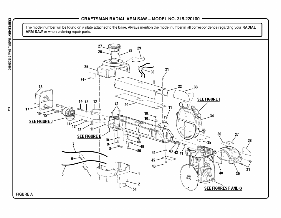 Sears 315.220100 User Manual | Page 64 / 86