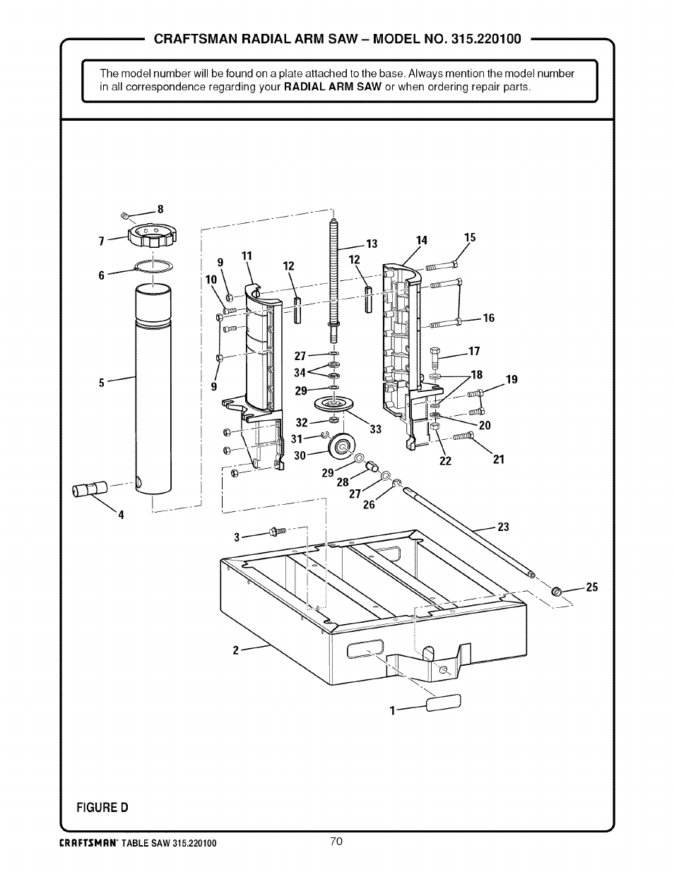 Sears 315.220100 User Manual | Page 70 / 86