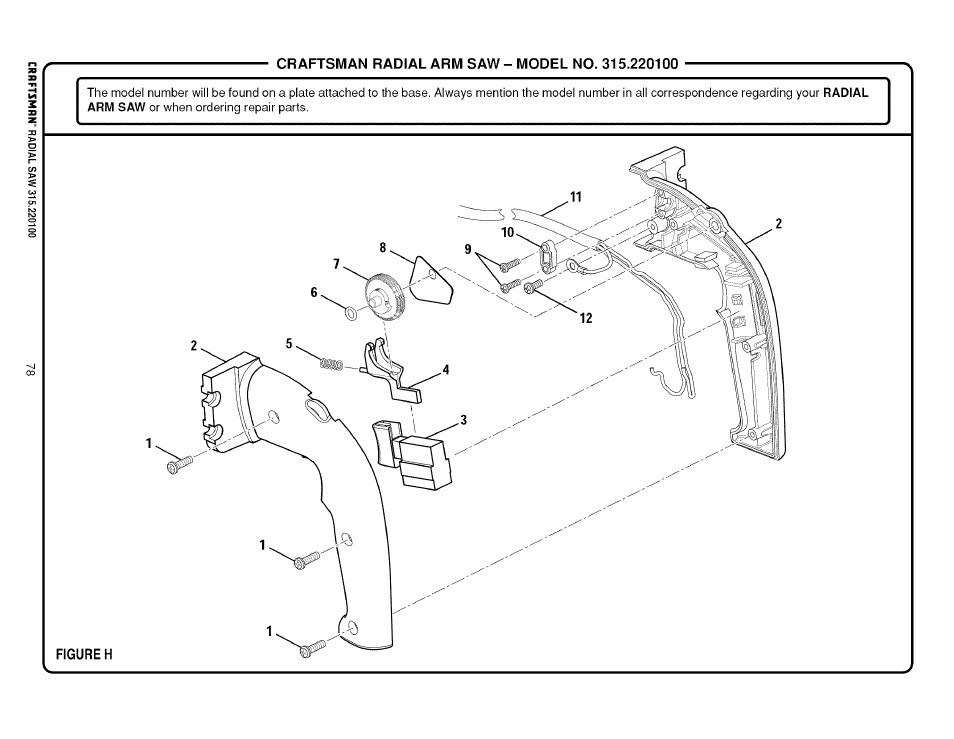 Sears 315.220100 User Manual | Page 78 / 86