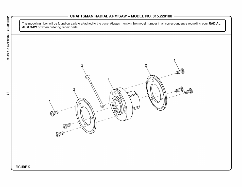 Sears 315.220100 User Manual | Page 84 / 86