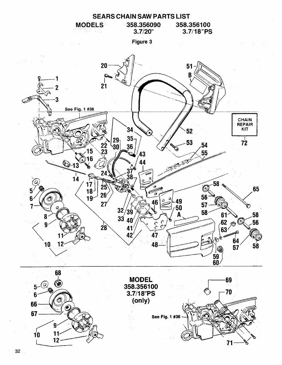 Sears 358.356090-3.7/20" User Manual | Page 32 / 36