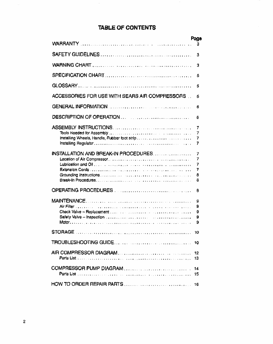Sears 919.15412 User Manual | Page 2 / 16