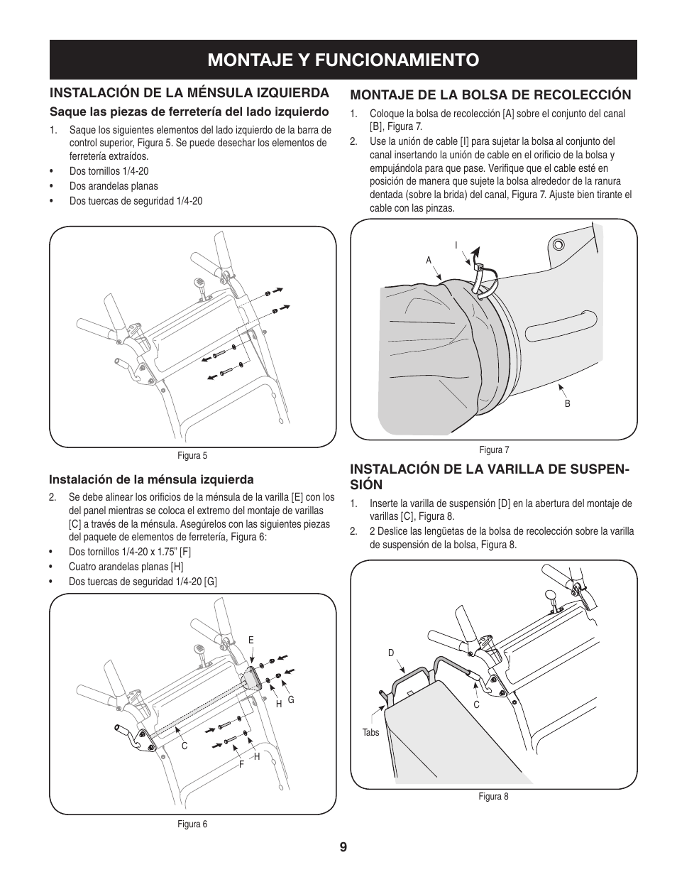 Montaje y funcionamiento | Sears 33731 User Manual | Page 9 / 12