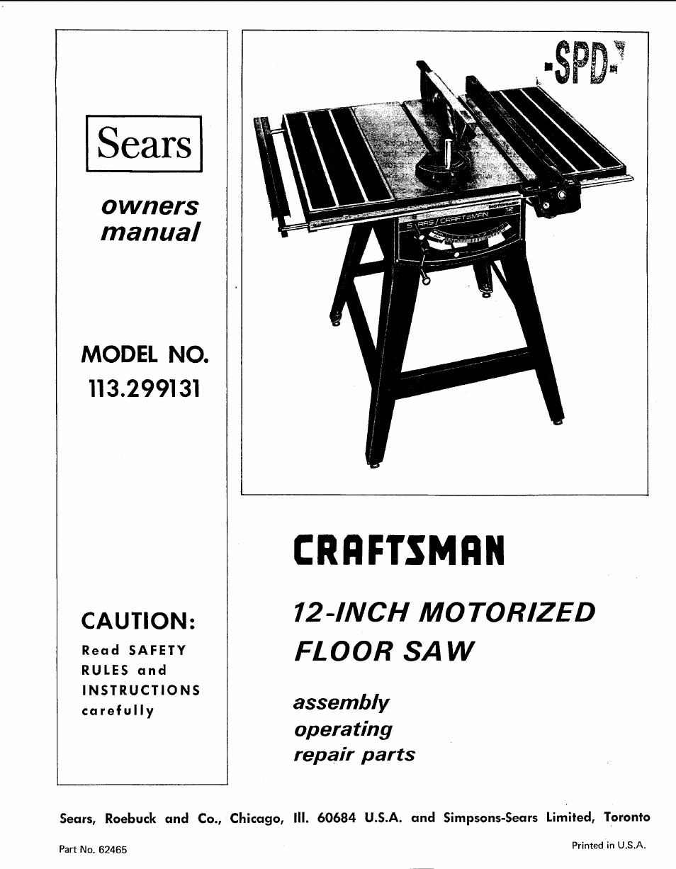 Sears 113.299131 User Manual | 32 pages