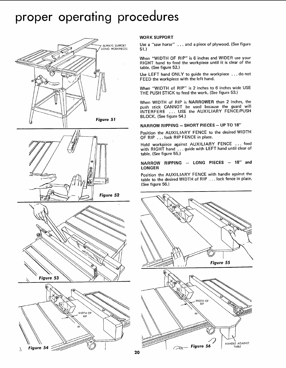 Proper operating procedures | Sears 113.299131 User Manual | Page 20 / 32